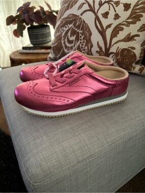 Capezio Metallic Fuchsia Slip-On Dance Sneaker